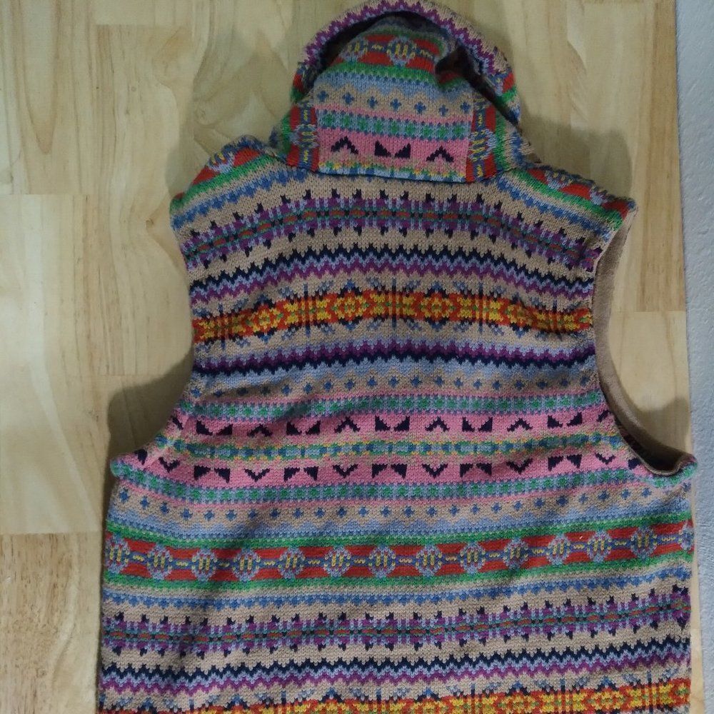 Vintage Chaps Geometric Pattern Vest - Picture 4 of 6